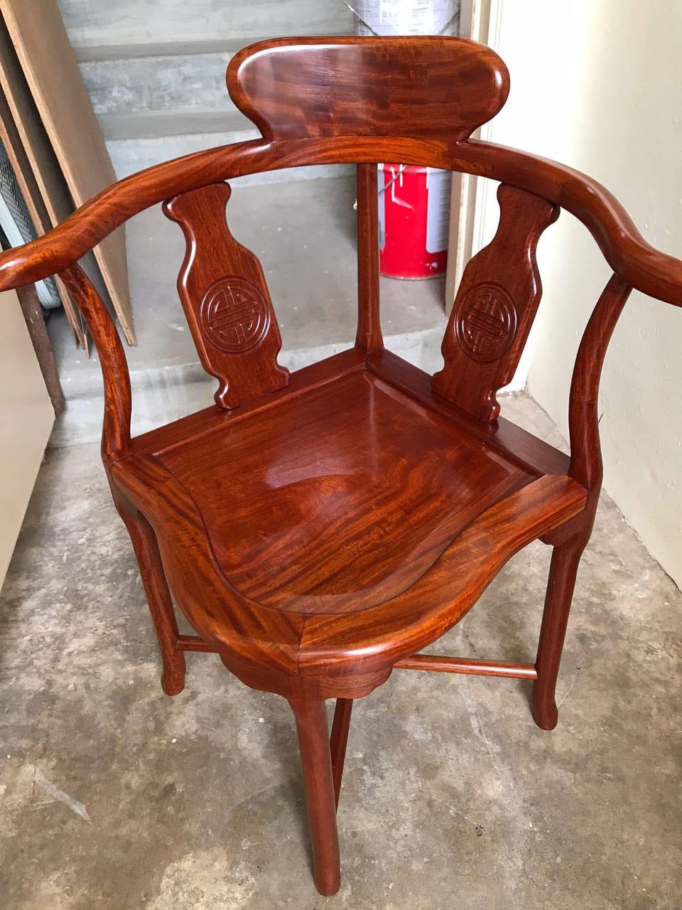 Antique corner chair after restoration