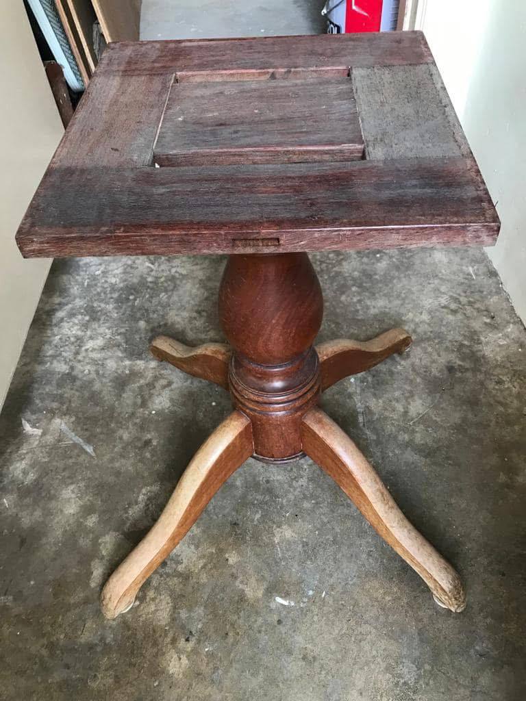 Antique table awaiting restoration